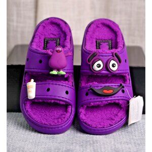 Size: 5 Men/7 Women Crocs McDonald's Classic Cozzzy Sandal "Grimace" 209392-510